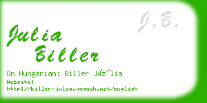 julia biller business card